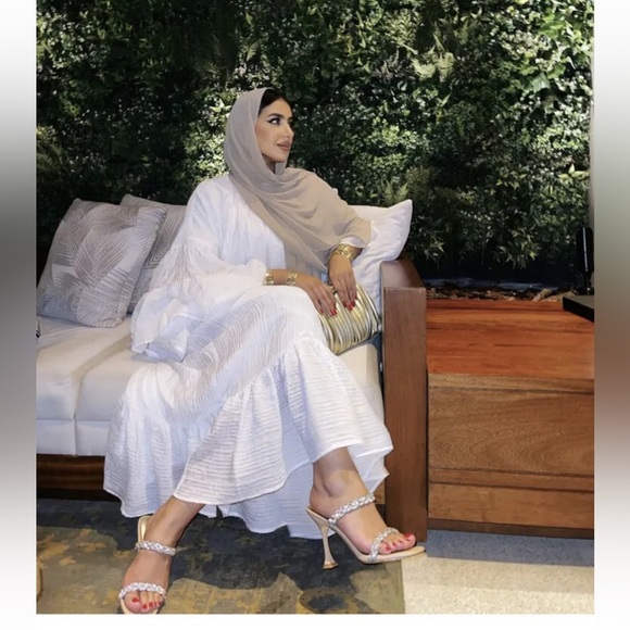 Nwt h&m flounced kaftan dress - Picture 2 of 5